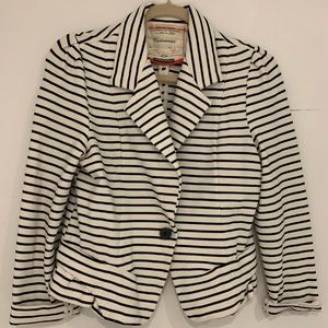 Cartonnier black/white stripe cropped blazer, S